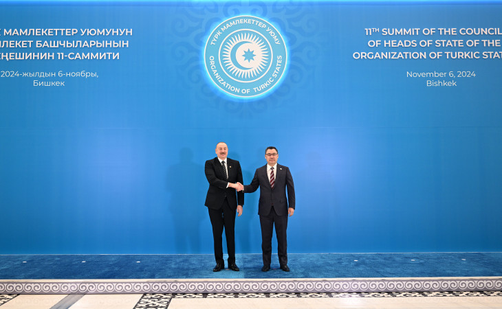 Bişkekdə Türk Dövlətləri Təşkilatı Dövlət Başçılarının 11-ci Zirvə görüşü keçirilir Prezident İlham Əliyev Dövlət Başçıları Şurasının iclasında çıxış edib 