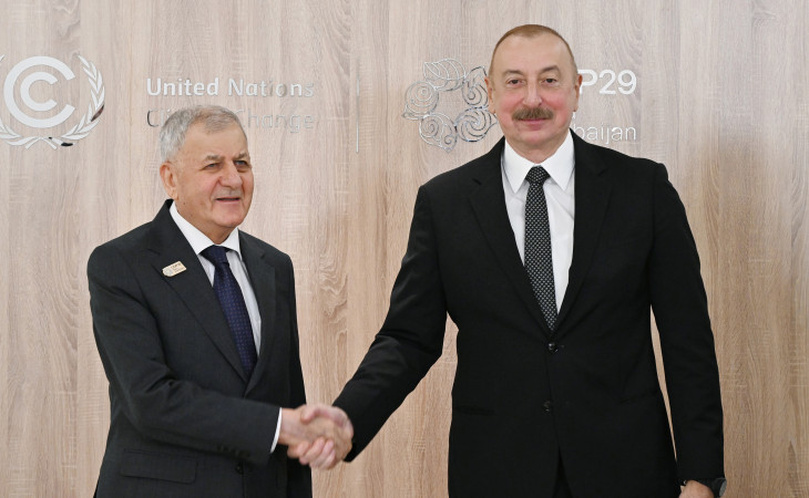 Prezident İlham Əliyev İraq Prezidenti ilə görüşüb 