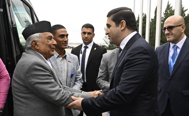 Nepal Prezidenti COP29-da iştirak etmək üçün Azərbaycana səfərə gəlib