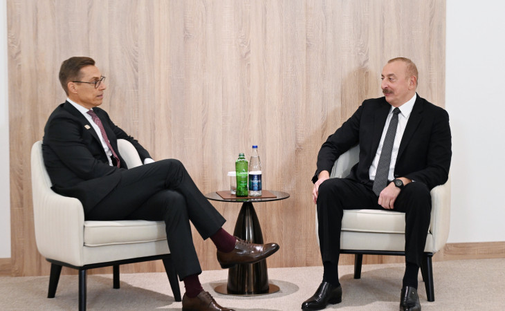 Prezident İlham Əliyev Finlandiya Prezidenti ilə görüşüb