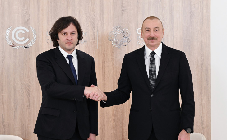 Prezident İlham Əliyev Gürcüstanın Baş naziri ilə görüşüb