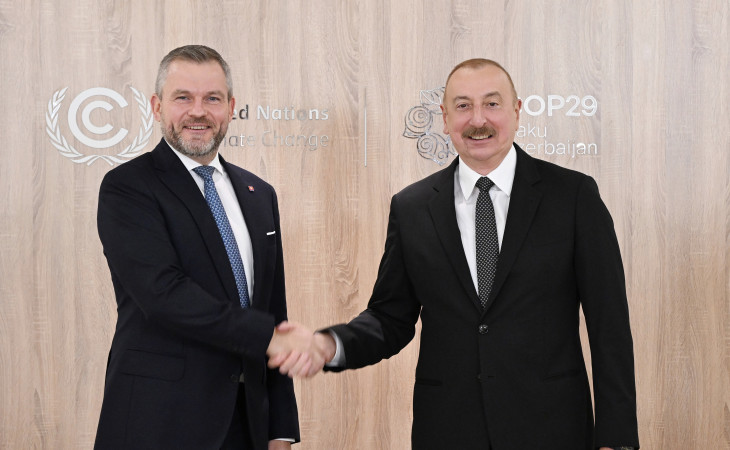 Prezident İlham Əliyev Slovakiya Prezidenti ilə görüşüb