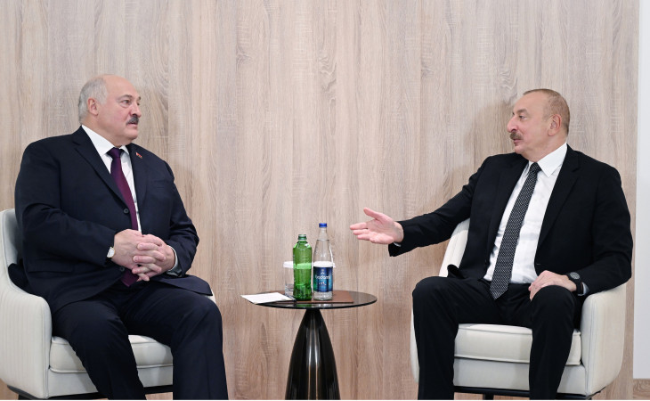 Prezident İlham Əliyev Belarus Prezidenti ilə görüşüb 