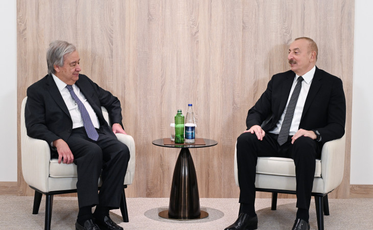 Prezident İlham Əliyev BMT-nin Baş katibi ilə görüşüb