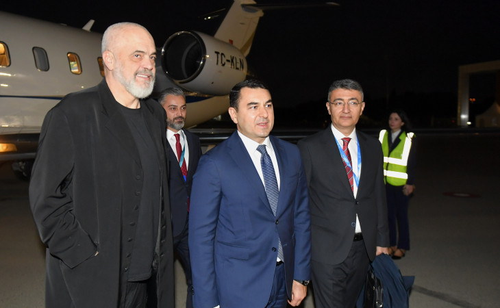 Albaniyanın Baş naziri iqlim sammitində iştirak məqsədilə Azərbaycana gəlib