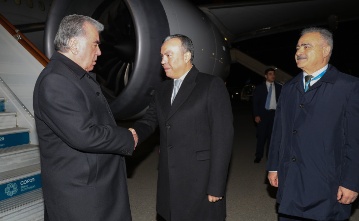 Tacikistan Prezidenti Emoməli Rəhmonun Azərbaycana səfəri başlayıb