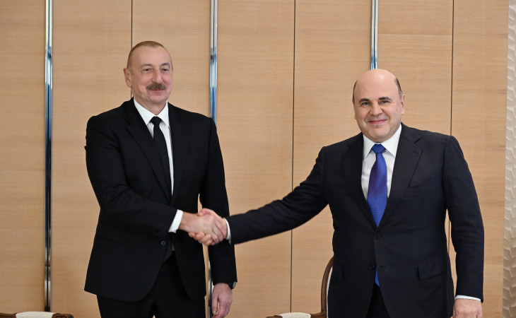 Azərbaycan Prezidenti İlham Əliyev Rusiya Hökumətinin Sədri ilə görüşüb 