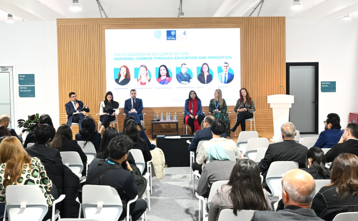 COP29: İqlim dəyişikliyi ilə mübarizədə gənclərin liderliyi mövzusunda panel keçirilib