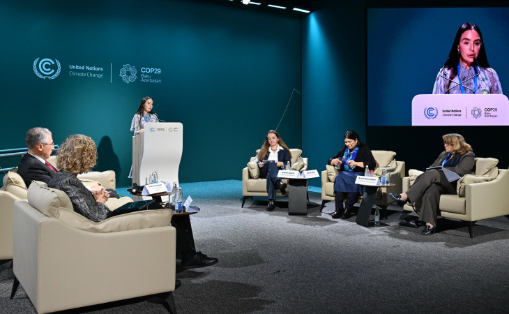 Heydər Əliyev Fondunun vitse-prezidenti Leyla Əliyeva COP29 çərçivəsində Qlobal Liderlərin Dialoqunda iştirak edib