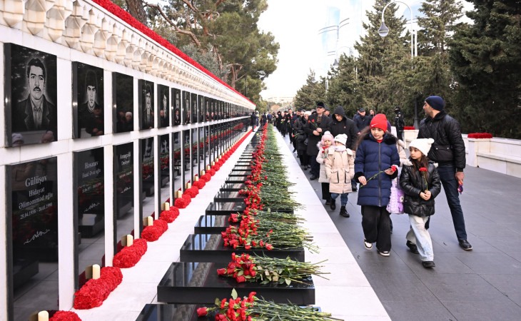 Xalqımız 20 Yanvar şəhidlərinin xatirəsini hörmətlə və ehtiramla anır