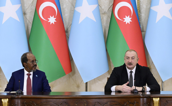 Azərbaycan və Somali prezidentləri mətbuata bəyanatlarla çıxış ediblər 
