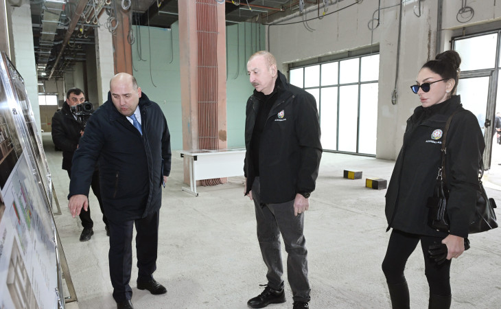 Prezident İlham Əliyevin Ağdam rayonuna səfəri: Ağdam şəhərində “Hilton Garden İnn” hotelində aparılan tikinti işləri ilə tanışlıq