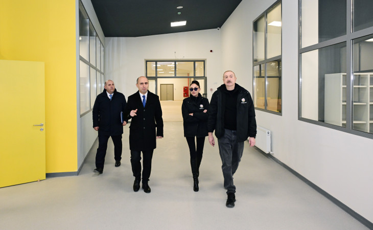 Prezident İlham Əliyev Ağdam şəhər 1 nömrəli tam orta məktəbdə aparılan tikinti işləri ilə tanış olub