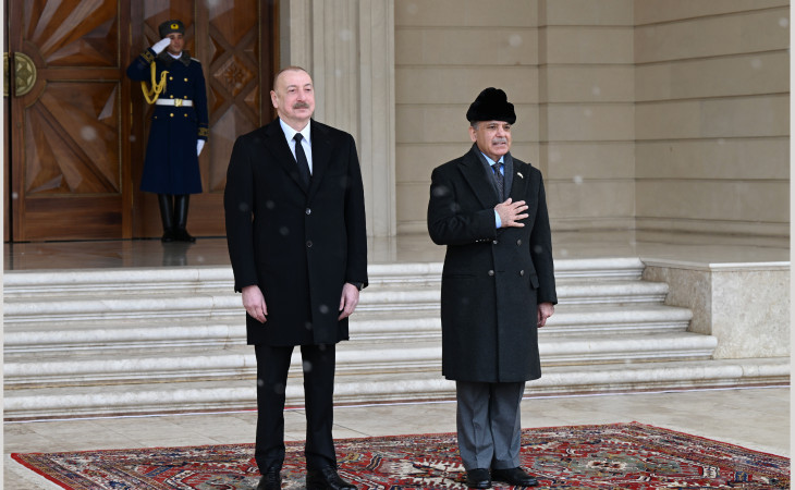 Pakistanın Baş naziri Məhəmməd Şahbaz Şərifin rəsmi qarşılanma mərasimi olub