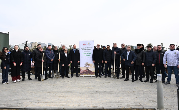 Bədən Tərbiyəsi və İdman Günü münasibətilə ağacəkmə aksiyası keçirilib, “Çempionlar Xiyabanı” yaradılıb