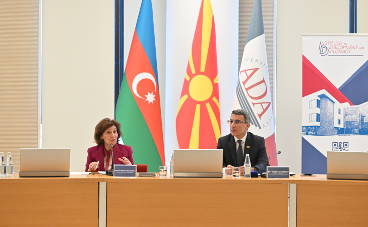 Şimali Makedoniya Prezidenti ADA Universitetində tələbələrlə görüşüb