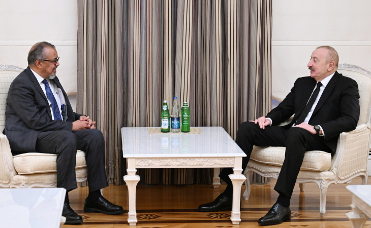 Prezident İlham Əliyev Ümumdünya Səhiyyə Təşkilatının Baş direktorunu qəbul edib