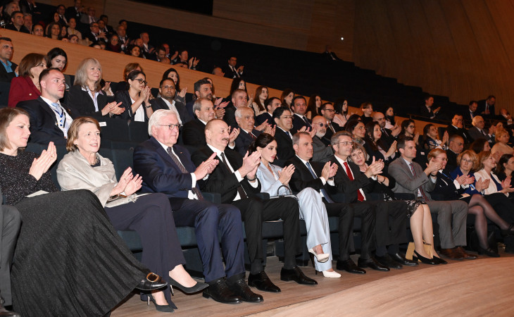 Presidents of Azerbaijan and Germany attended concert at Heydar Aliyev Center 