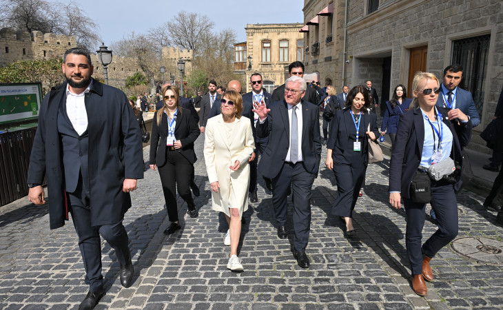President of Germany Frank-Walter Steinmeier visits Icherisheher