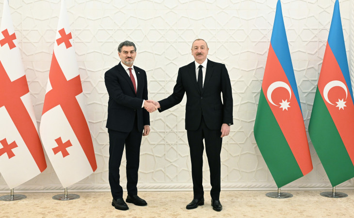Azərbaycan Prezidenti İlham Əliyevlə Gürcüstanın Prezidenti Mixeil Kavelaşvilinin təkbətək görüşü keçirilib
