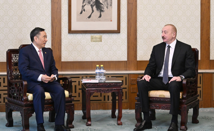 Prezident İlham Əliyev Pekində “China Energy Engineering Corporation Limited” şirkətinin sədri ilə görüşüb