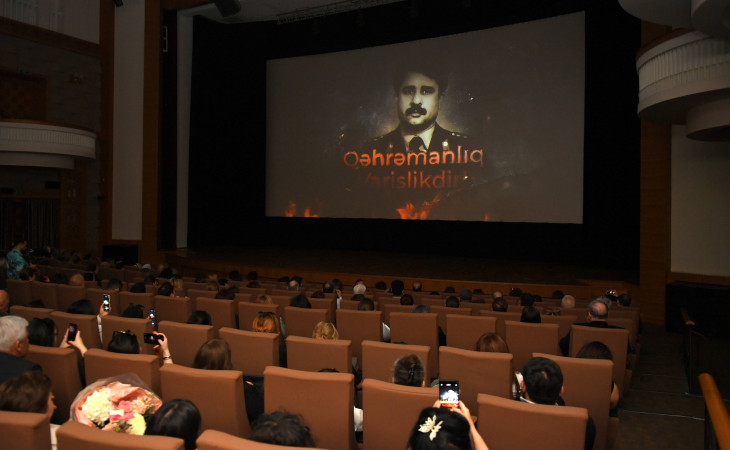 Nizami Kino Mərkəzində “Qəhrəmanlıq Varislikdir” sənədli filminin təqdimatı olub