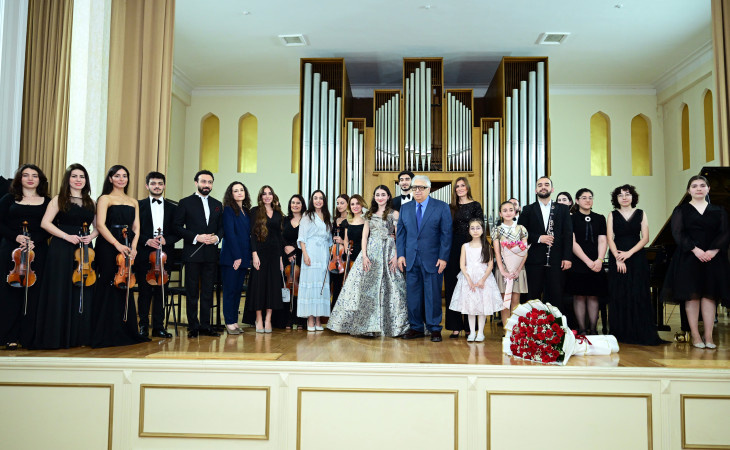Leyla Əliyeva Bakı Musiqi Akademiyasında tələbə və gənclərin konsertində iştirak edib