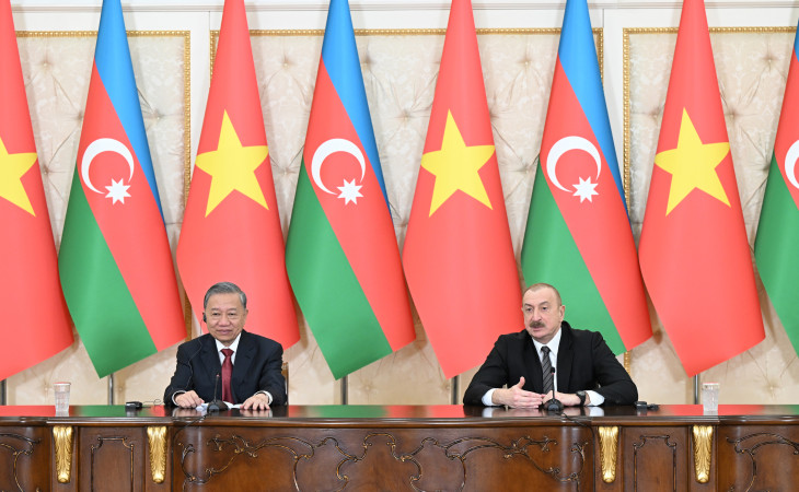 Azərbaycanın və Vyetnamın dövlət başçıları mətbuata bəyanatlarla çıxış ediblər
