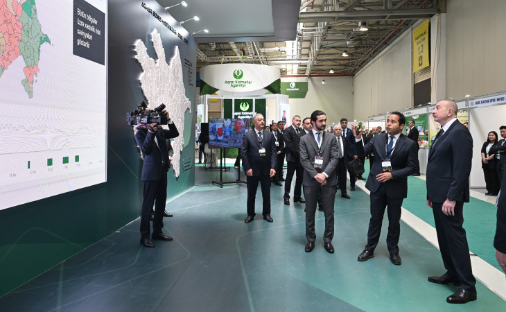 Prezident İlham Əliyev “InterFood Azerbaijan” və “Caspian Agro” sərgiləri ilə tanış olub