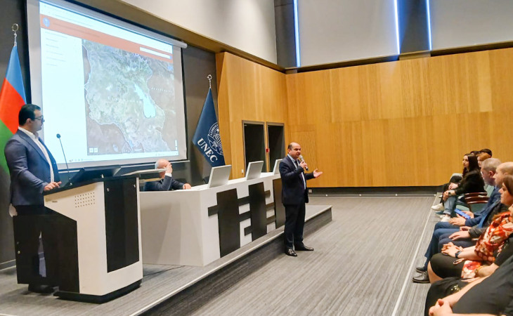 Azərbaycan Dövlət İqtisad Universitetinin tələbələri Ermənistanın ekoloji cinayətlərini ifşa edən interaktiv rəqəmsal xəritə barədə məlumatlandırılıb