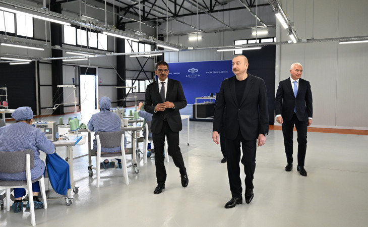 Prezident İlham Əliyev “LATIFA” Laçın tikiş fabrikinin açılışında iştirak edib