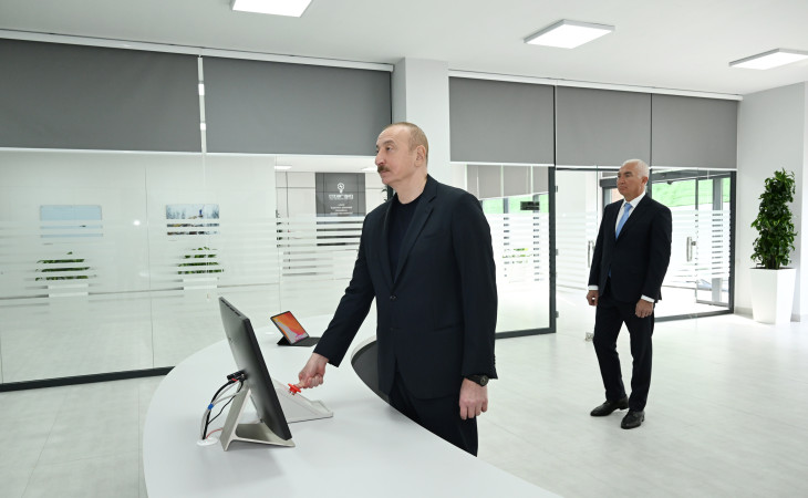 Prezident İlham Əliyev Laçın Elektrik Şəbəkəsi Rəqəmsal İdarəetmə Mərkəzinin açılışında iştirak edib