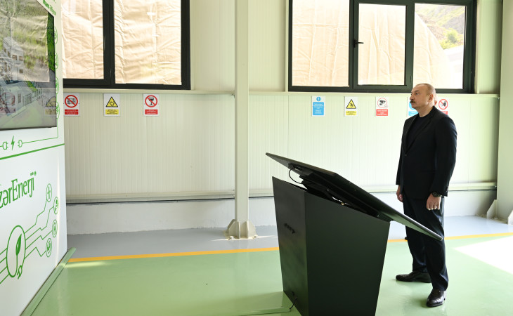 Prezident İlham Əliyev Laçında “Aşağı Malıbəyli” və “Mirik” su elektrik stansiyalarının açılışında iştirak edib