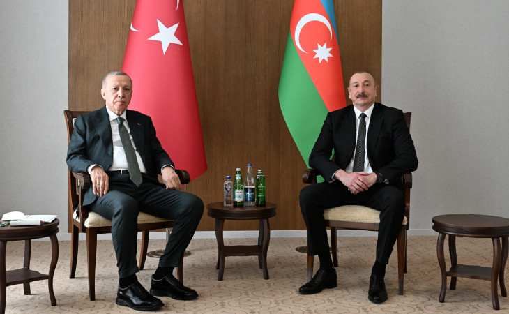Laçında Azərbaycan Prezidentinin Türkiyə Prezidenti ilə təkbətək görüşü başlayıb