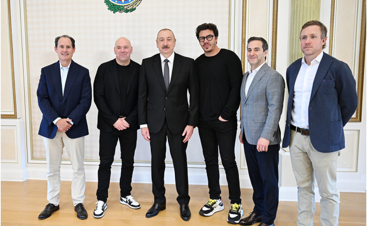 Prezident İlham Əliyev UFC-nin prezidentini qəbul edib