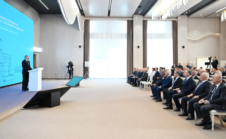 Mingəçevirdə “8 Noyabr” Elektrik Stansiyasının açılış mərasimi keçirilib