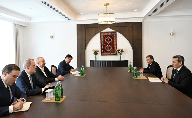 Azərbaycan Prezidenti İlham Əliyev Xankəndidə Türkmənistanın Nazirlər Kabineti Sədrinin müavinini qəbul edib