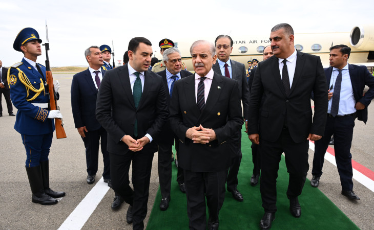 Pakistanın Baş naziri Məhəmməd Şahbaz Şərifin Azərbaycana səfəri başlayıb