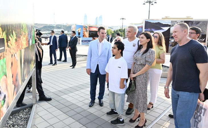 Leyla Əliyeva Azərbaycanda təbiətin mühafizəsinin 100 illiyinə həsr olunmuş fotosərginin açılışında iştirak edib