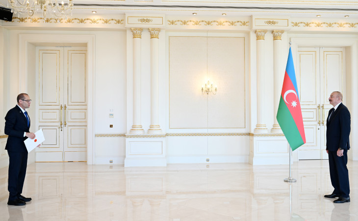 Prezident İlham Əliyev İsrailin Azərbaycanda yeni təyin olunmuş səfirinin etimadnaməsini qəbul edib