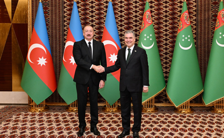 Azərbaycan Prezidenti İlham Əliyevin Türkmənistan Xalq Məsləhətinin sədri ilə təkbətək görüşü olub