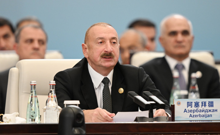 Çinin Tiencin şəhərində “ŞƏT plyus” formatında görüş keçirilib Prezident İlham Əliyev tədbirdə çıxış edib 