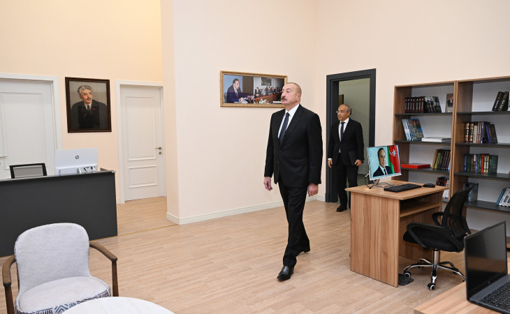 Prezident İlham Əliyev Azərbaycan Yazıçılar Birliyinin Səməd Vurğun adına Yaradıcılıq Evinin açılışında iştirak edib