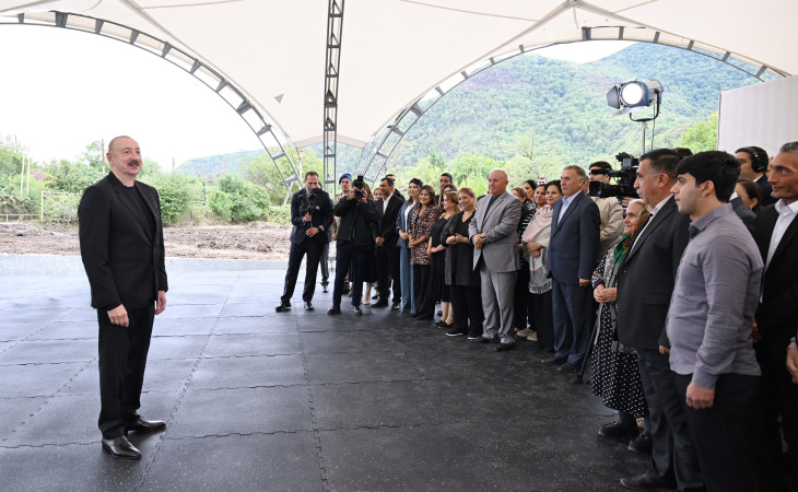 Prezident İlham Əliyev Xocalının Badara, Daşbulaq, Seyidbəyli və Şuşakənd kəndlərinin sakinləri ilə görüşüb