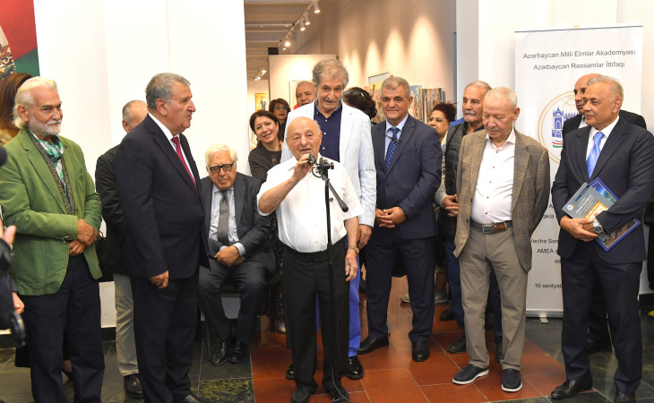 AMEA əməkdaşlarının rəsm əsərlərindən ibarət sərgi açılıb