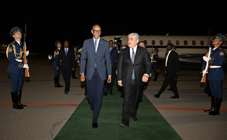 Ruanda Prezidenti Pol Kaqame Azərbaycana rəsmi səfərə gəlib