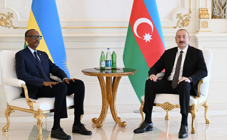 Azərbaycan Prezidenti İlham Əliyevin Ruanda Prezidenti ilə təkbətək görüşü olub