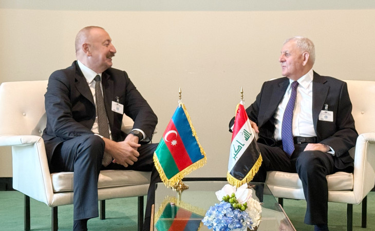 Azərbaycan Prezidenti İlham Əliyev BMT-nin Nyu-Yorkdakı mənzil-qərargahında İraq Prezidenti ilə görüşüb
