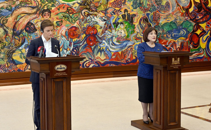 Azərbaycan və Serbiya parlament sədrləri mətbuata birgə bəyanatla çıxış ediblər
