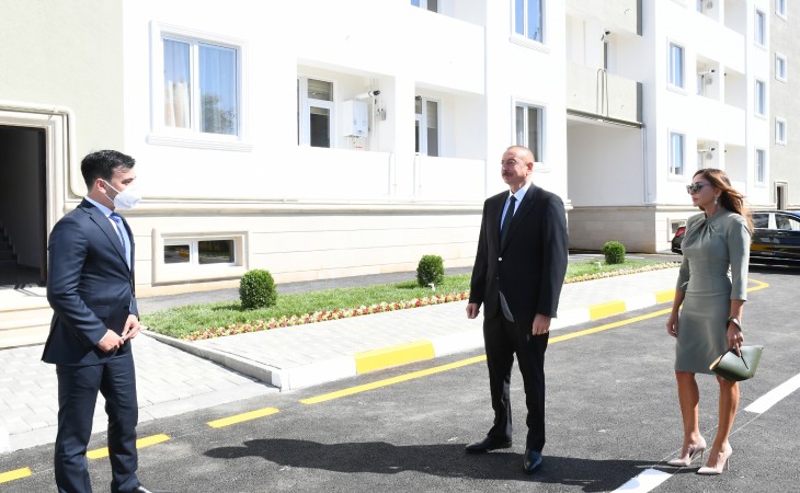 President Ilham Aliyev and first lady Mehriban Aliyeva attended opening of newly renovated dormitory in Buzovna